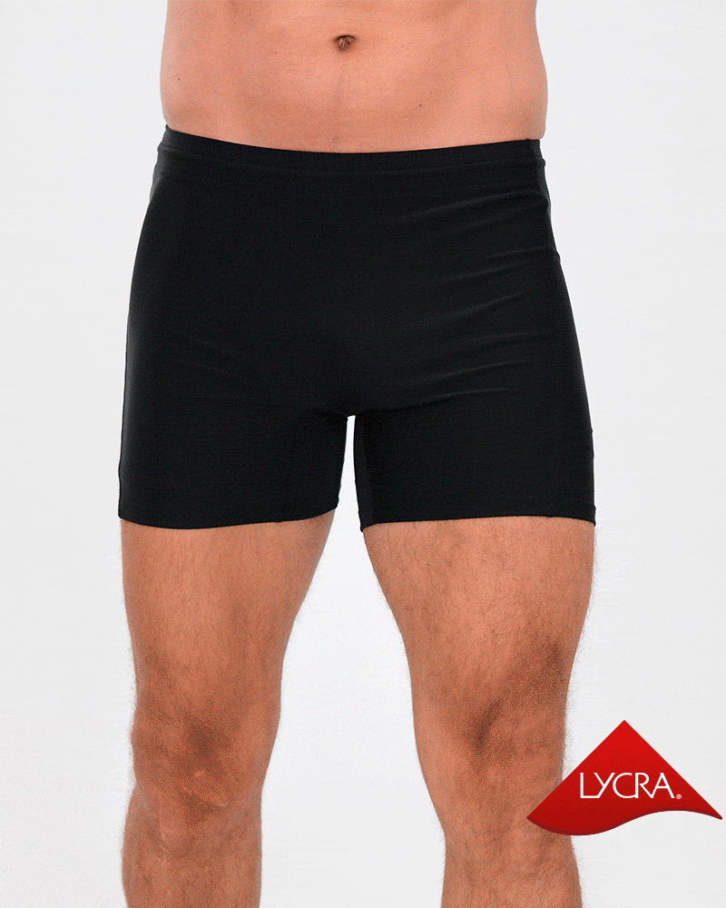 Short básico unisex de LYCRA sin tiro negro