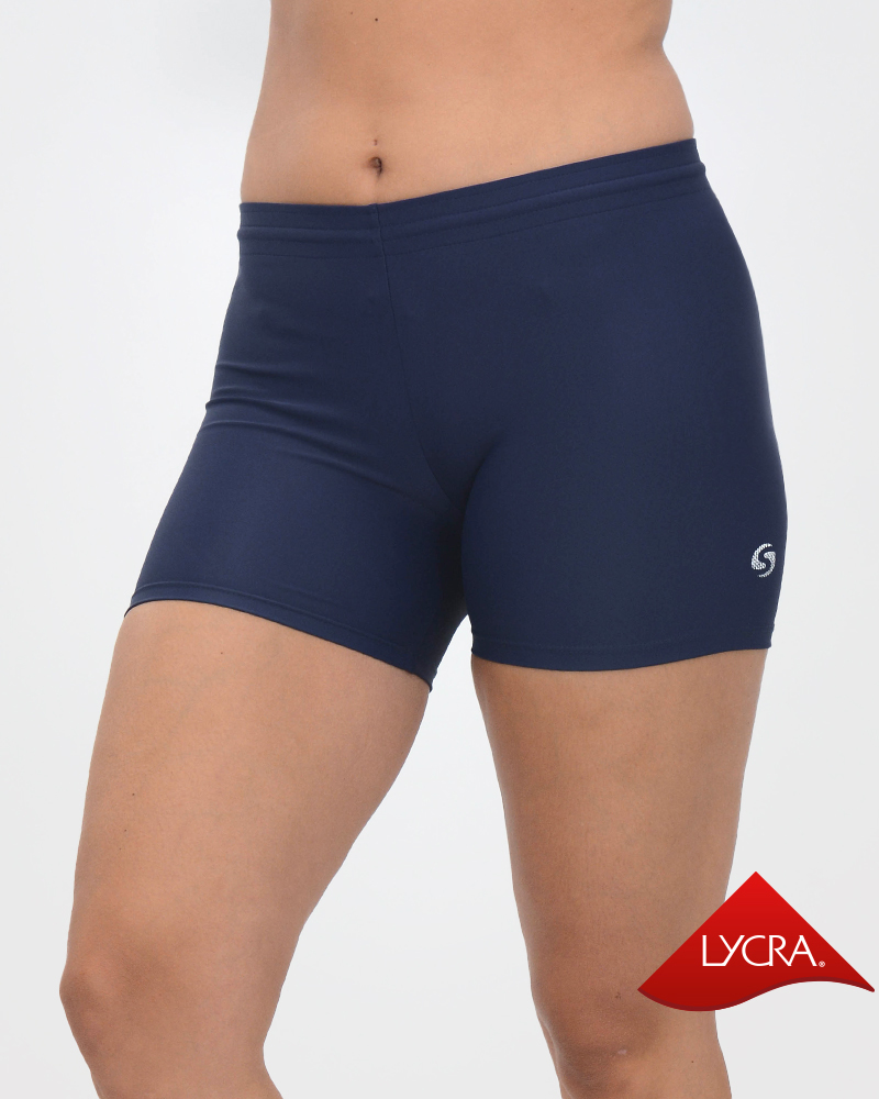 Short básico de LYCRA azul marino