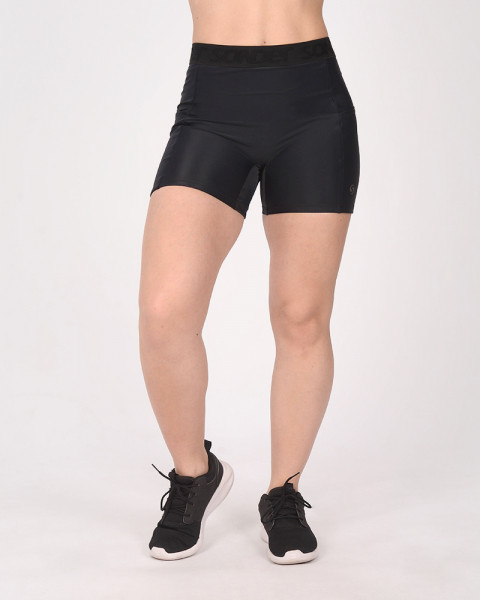 Short sin tiro de LYCRA satinada negra