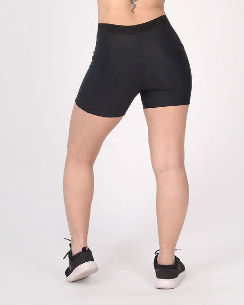 Short sin tiro de LYCRA satinada negra