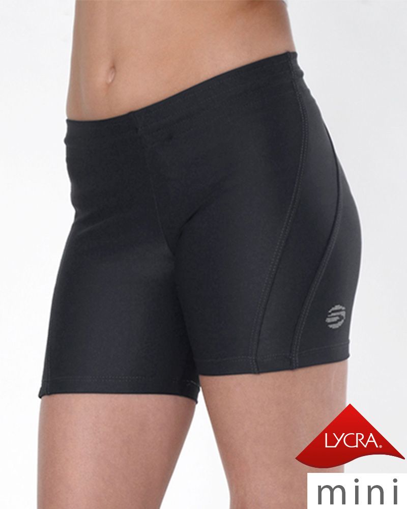 Ciclista corta básica de LYCRA® niña negra