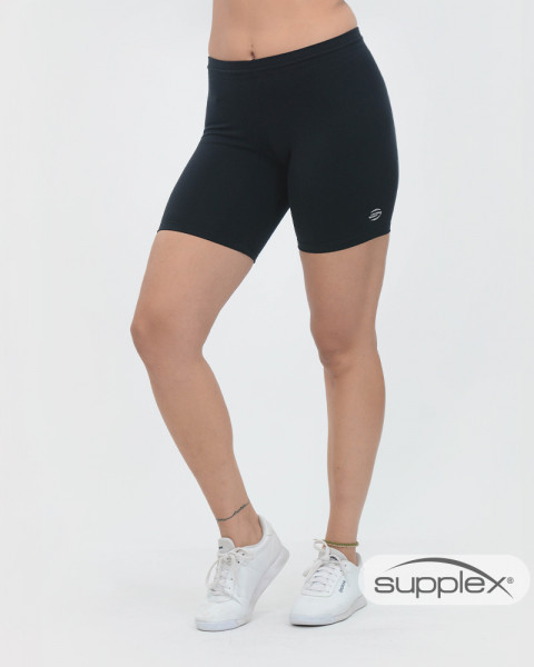 Ciclista corta básica de Supplex negro