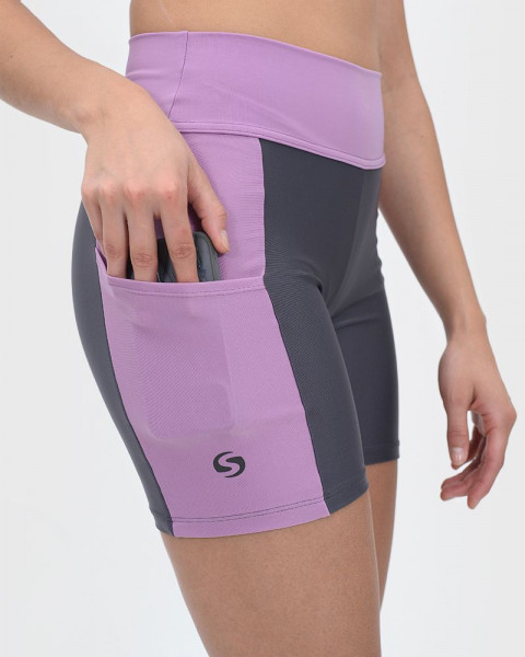 Ciclista corta de LYCRA de seda combinada con bolsillo
