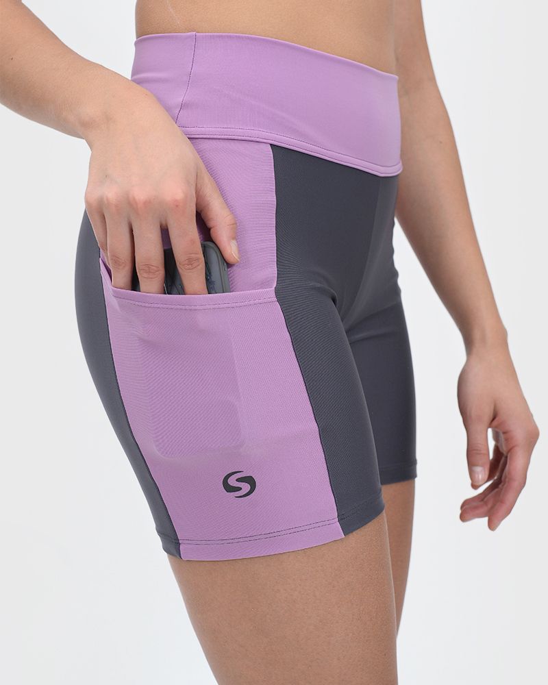 Ciclista corta de LYCRA de seda combinada con bolsillo