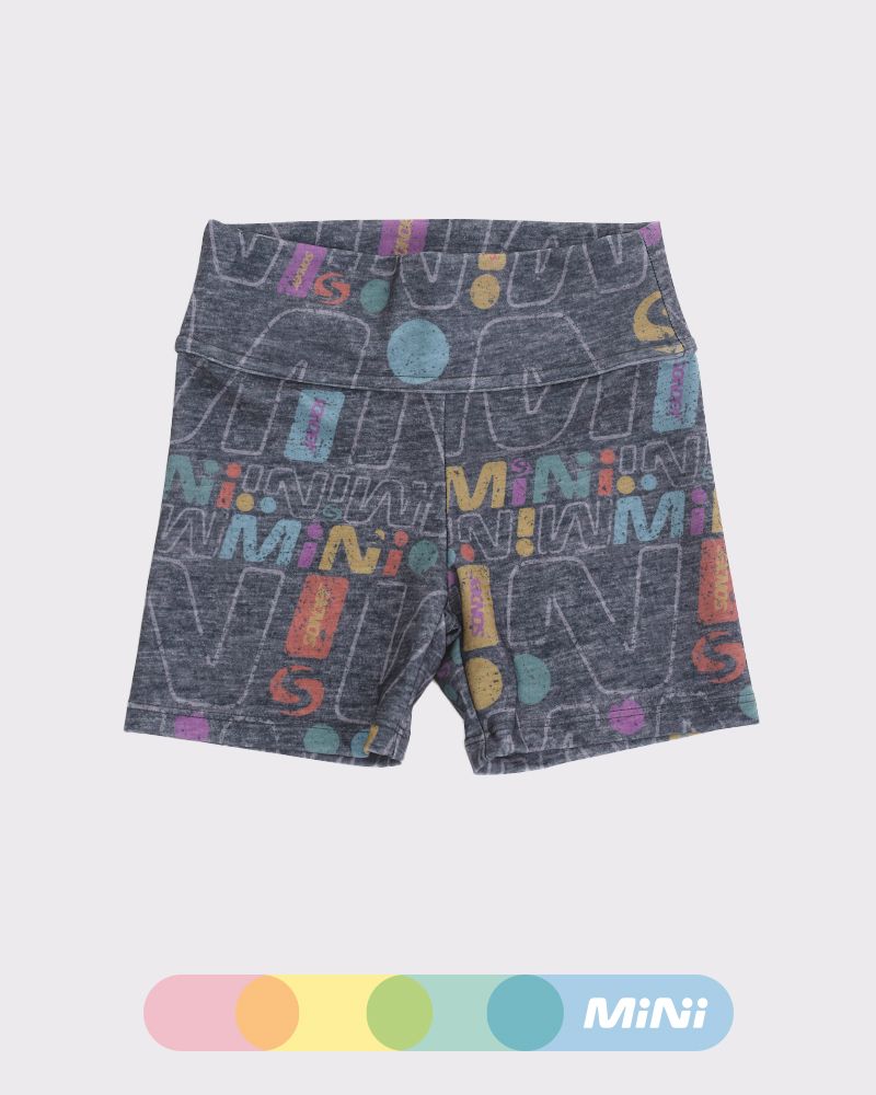 Ciclista corta de niña de LYCRA estampada mini melange