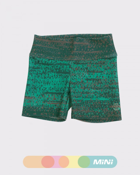 Short de niña de LYCRA estampada maxi melange verde