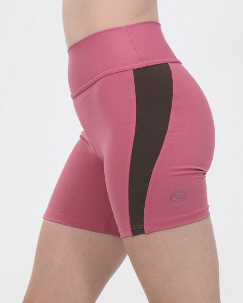 Ciclista corta de LYCRA opaca magenta con recortes