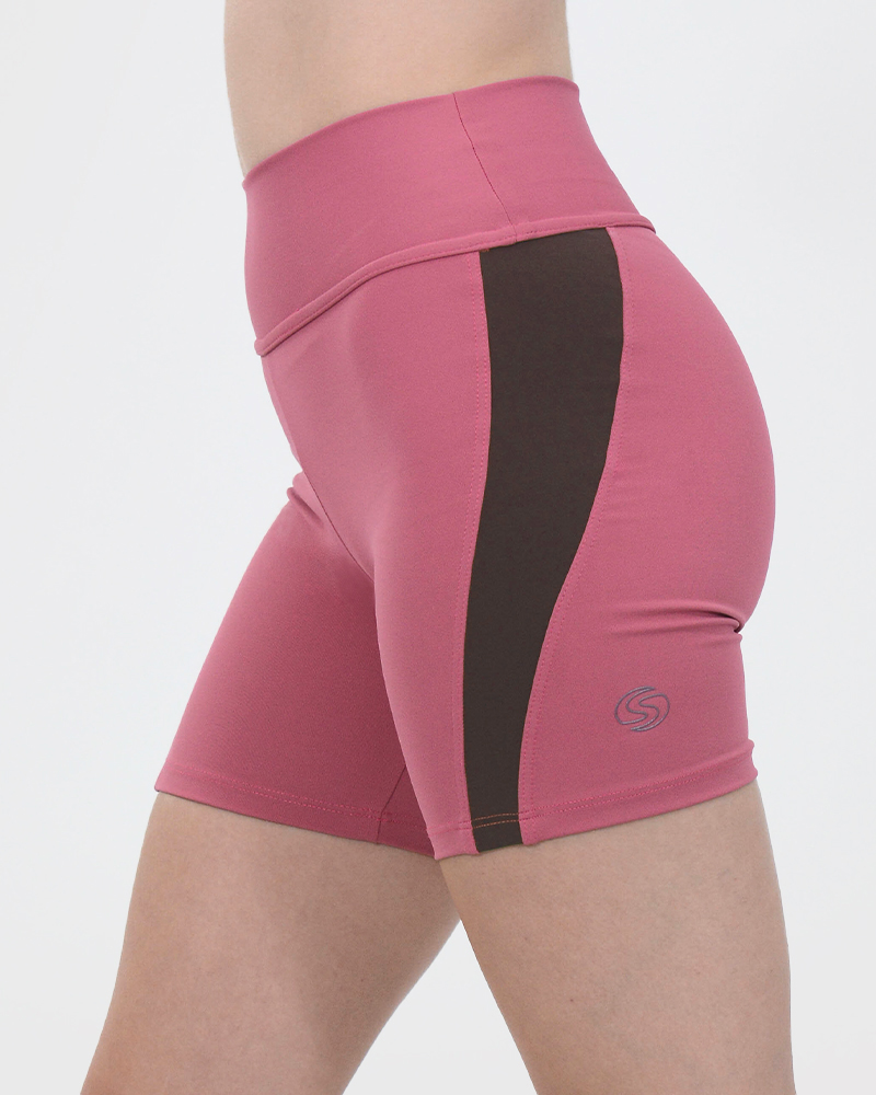 Ciclista corta de LYCRA opaca magenta con recortes