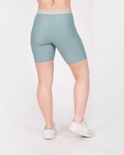 Ciclista corta de LYCRA satinada verde seco