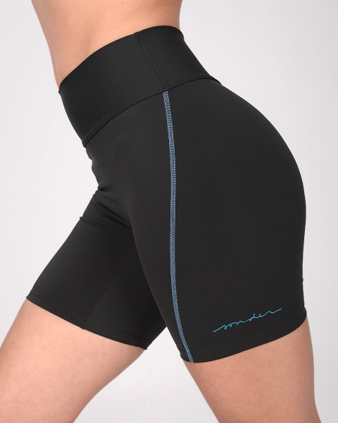 Ciclista corta sin tiro de LYCRA transblock negra