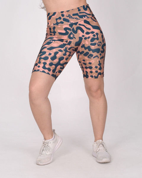 Ciclista larga de LYCRA estampada Huella Azul