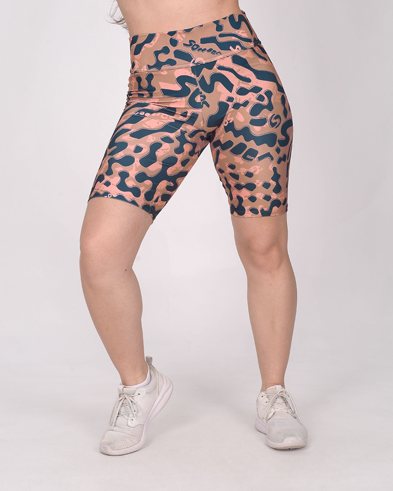 Ciclista larga de LYCRA estampada Huella Azul