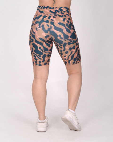 Ciclista larga de LYCRA estampada Huella Azul