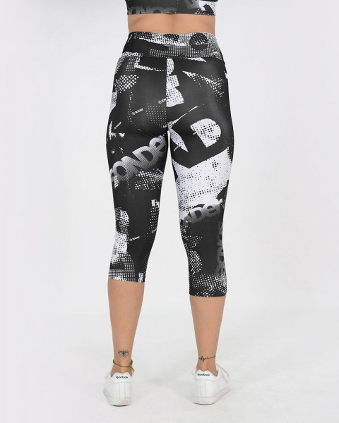 Pescadora de LYCRA  estampada collage blanco y negro