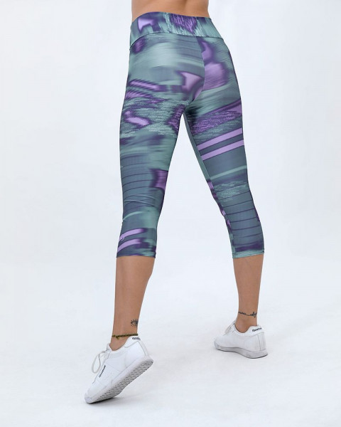 Pescadora de LYCRA estampada tecno verde