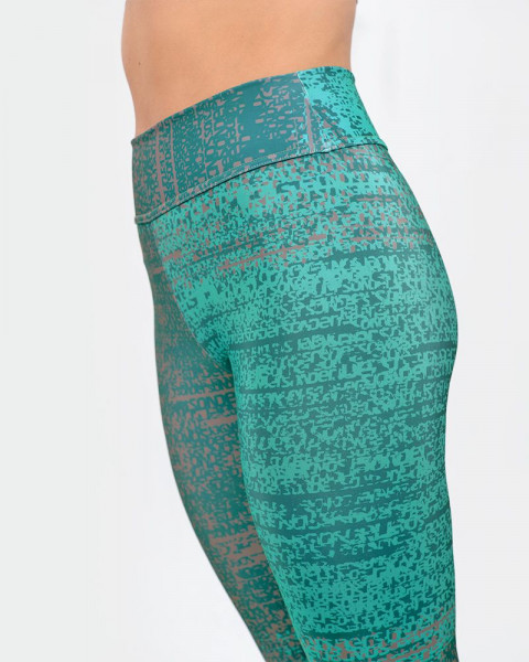 Pescadora de LYCRA estampada maxi melange verde