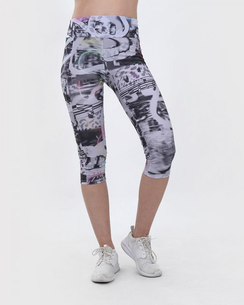 Pescadora con bolsillo de LYCRA de seda estampada tecno animal