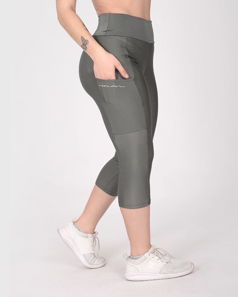 Pescadora de LYCRA metalizada gris plomo con bolsillo