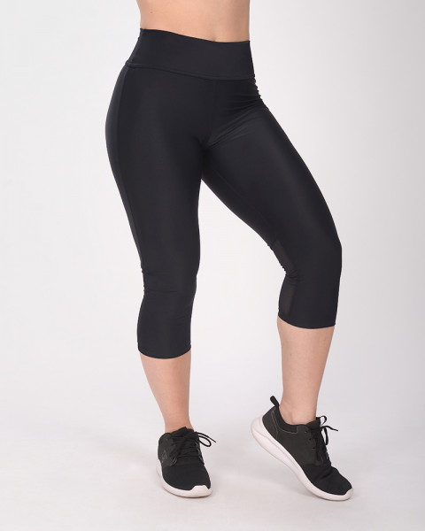 Pescadora de LYCRA satinada negra combinada