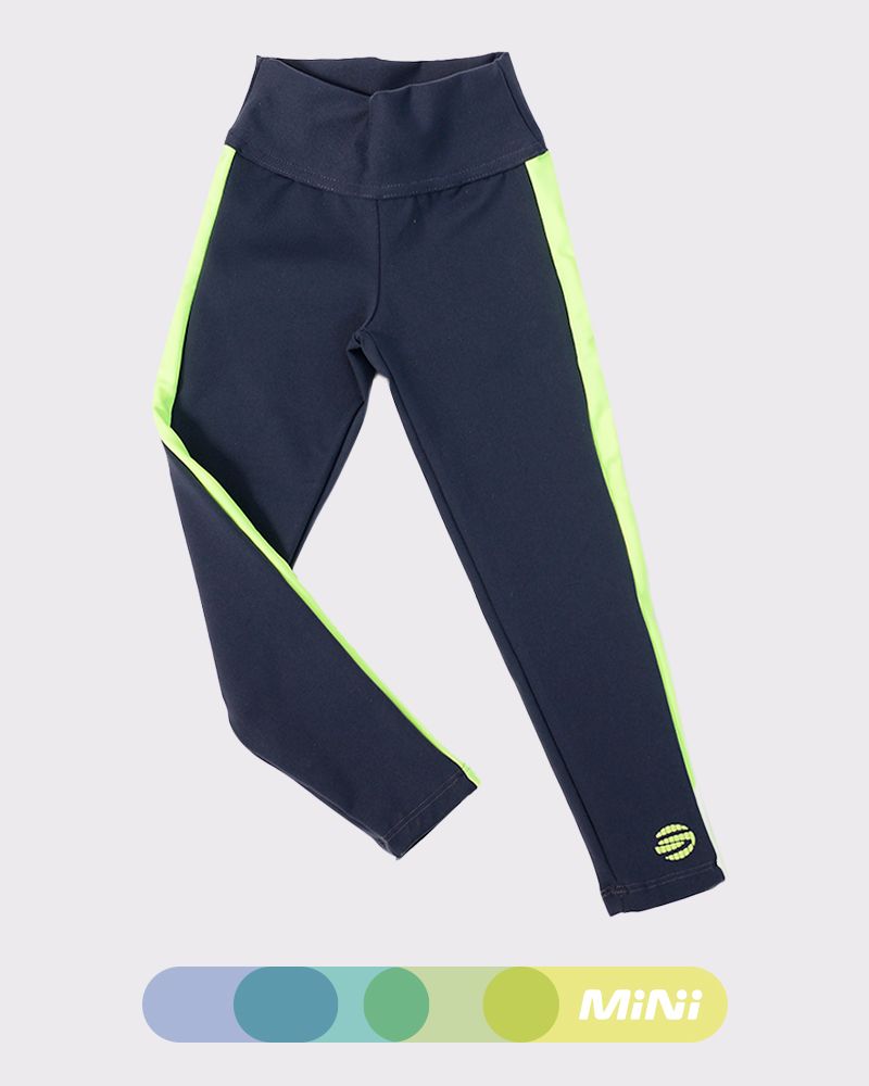 Calza de SUPPLEX® power soft combinado con amarillo flúo