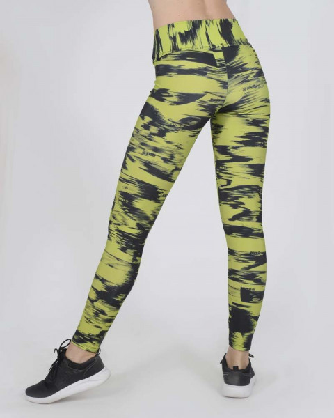 Calza de LYCRA estampada ráfaga lima
