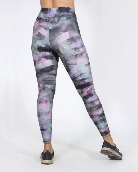 Calza de LYCRA estampada multibatik negro