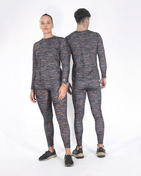 Calza térmica unisex de microfibra estampada con proceso sense