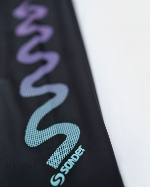 Calza de niña de LYCRA negra con estampa