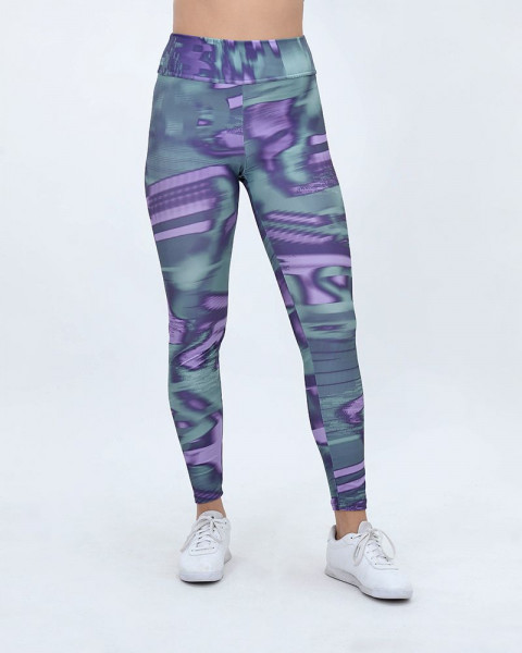 Calza de LYCRA estampada tecno verde