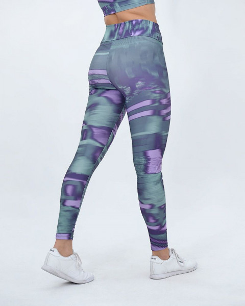 Calza de LYCRA estampada tecno verde