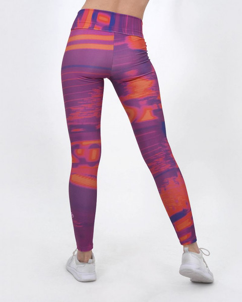 Calza de LYCRA estampada tecno magenta