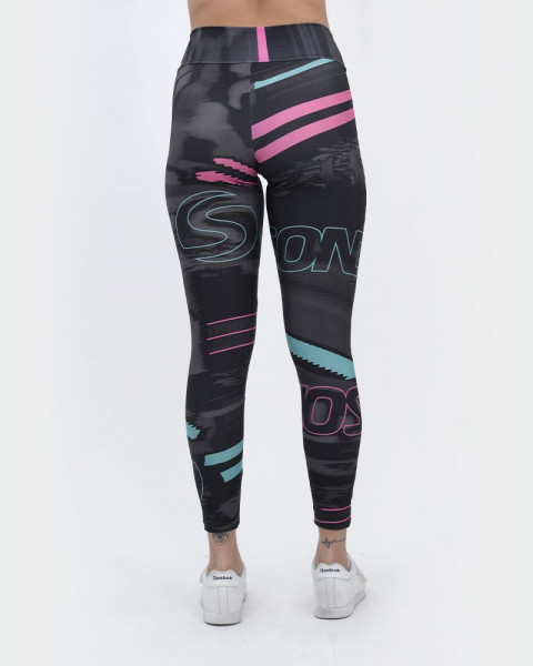 Calza de LYCRA estampada tecno neón gris