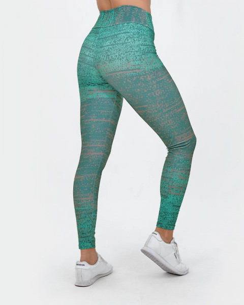 Calza de LYCRA estampada maxi melange verde