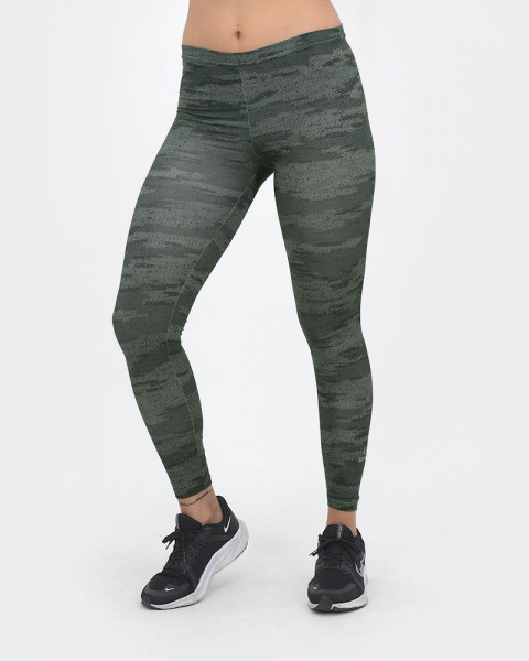 Calza térmica unisex de microfibra estampada camo verde con proceso sense
