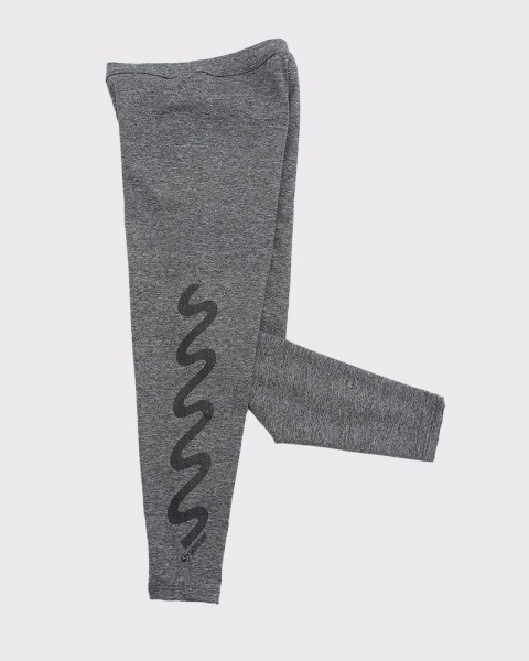 Calza de niña de microfibra frisada gris melange