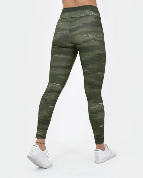 Calza de LYCRA estampada camo verde y cemento
