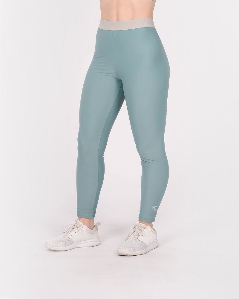 Calza de LYCRA satinada verde seco