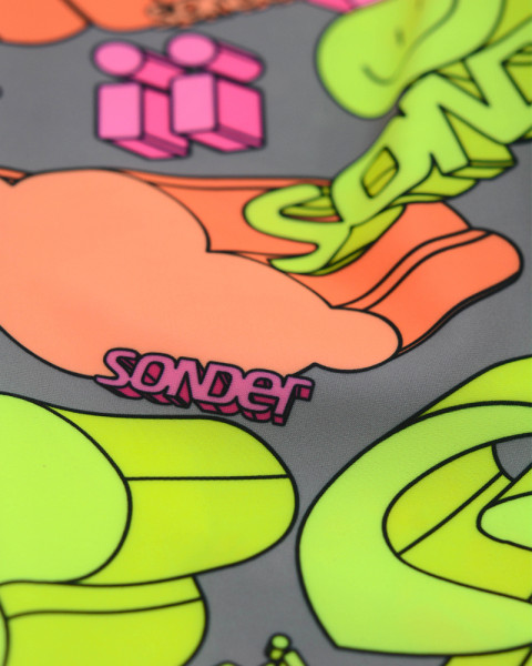 Calza de niña de LYCRA estampada Mini 3D Flúo