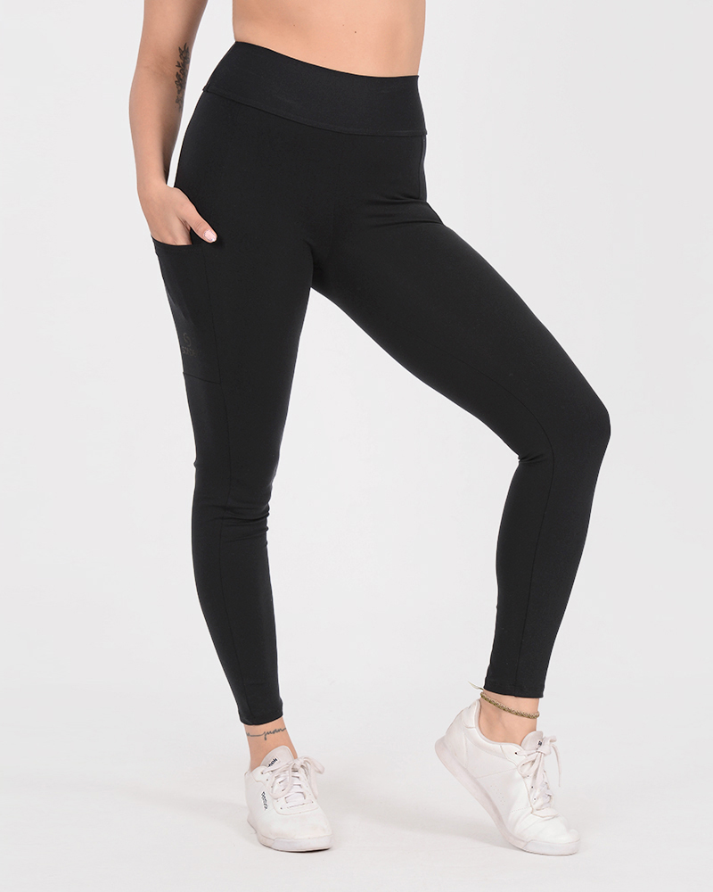 Calza de Supplex negro con bolsillos