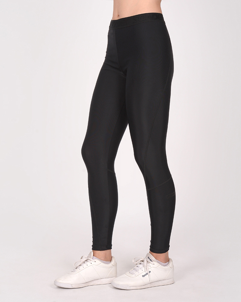 Calza de LYCRA negra con costuras bordadas