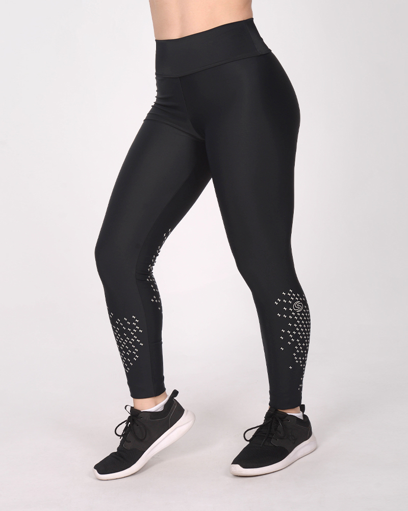 Calza de LYCRA negra con estampa