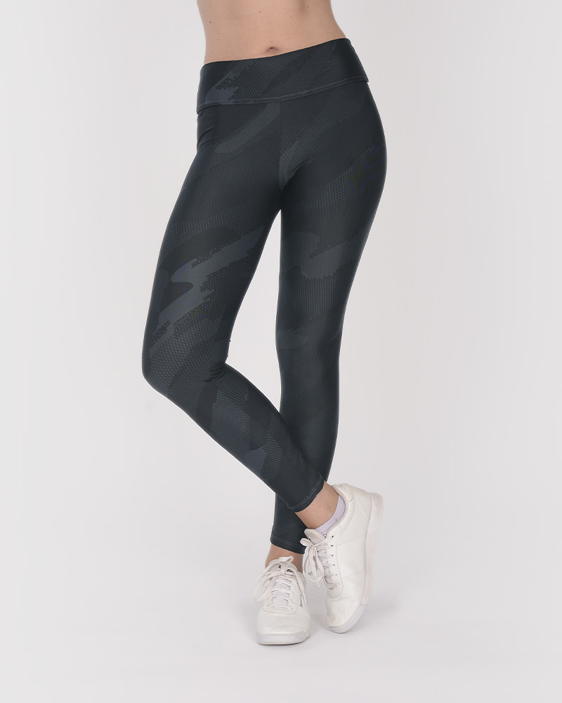 Calza de LYCRA estampada Tramo Negro