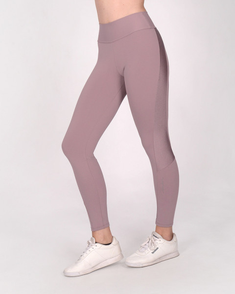 Calza de LYCRA opaca combinada con LYCRA metalizada rosa viejo