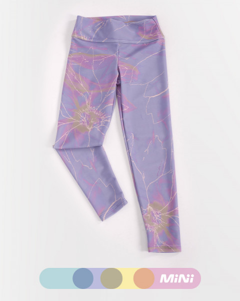 Calza de niña de LYCRA estampada Fusión Lila