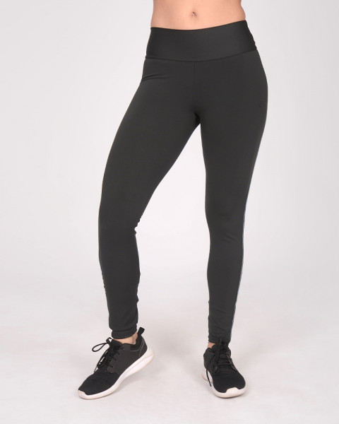Calza de LYCRA Transblock negra con vivos