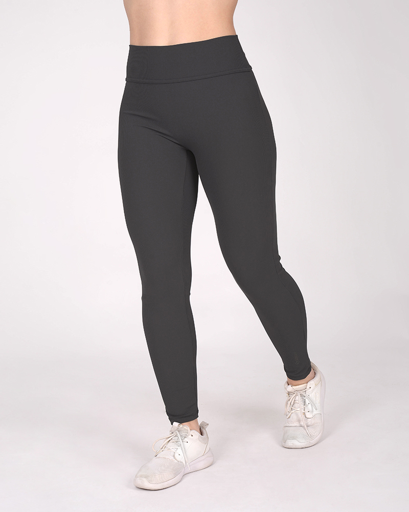 Calza si tiro de LYCRA acanalada gris oscuro