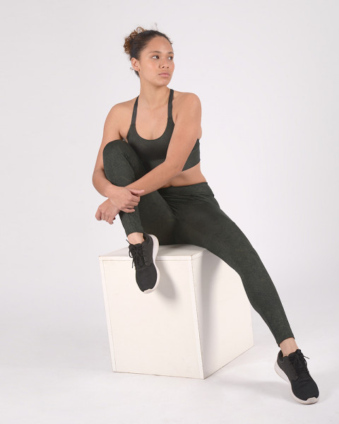 Calza sin tiro de LYCRA estampada Granizado Verde