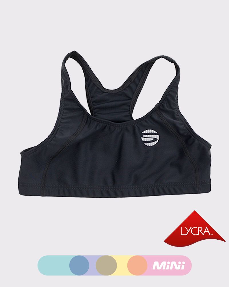 Top de niña LYCRA® con elástico negro