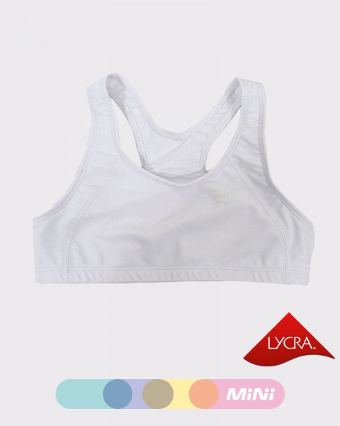 Top de niña deLYCRA® con elástico blanco