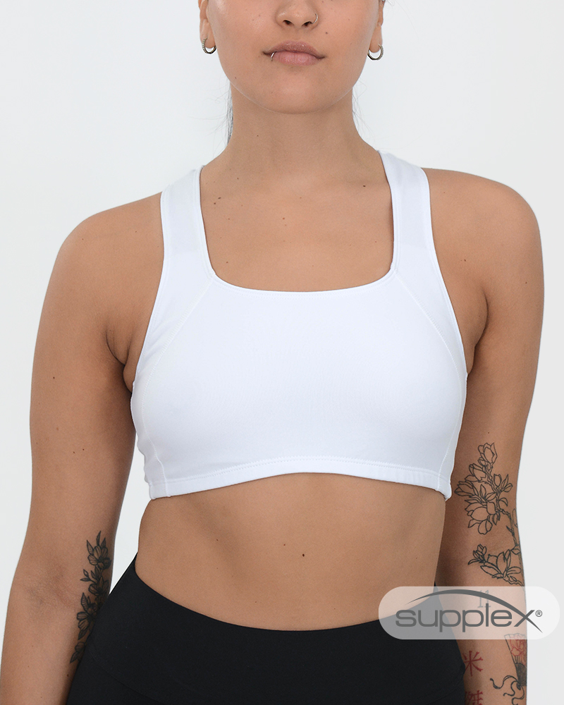 Top de SUPPLEX® con elástico blanco